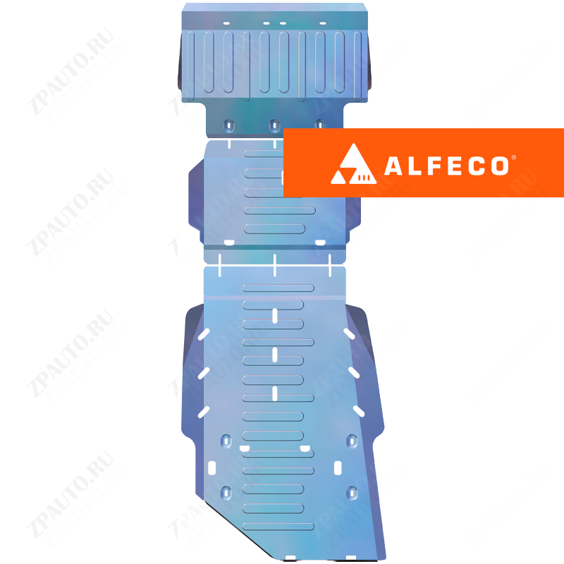 Lexus GX550 (J250) 2023- V-3,4 AT защита стабилизатора поперечной устойчивости, редуктора переднего моста, АКПП и РК (3 части), ALFeco, алюминий, 4 мм, арт. ALF1215al