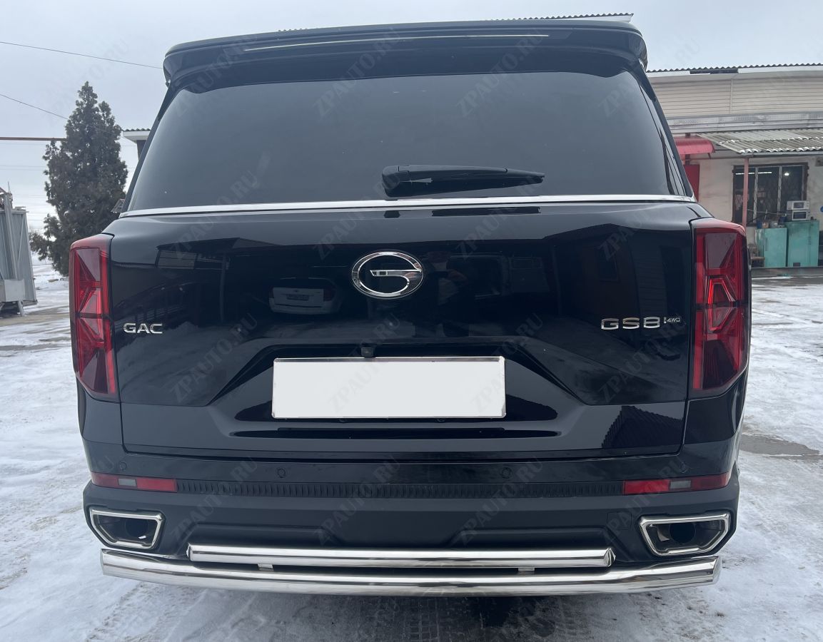 Защита заднего бампера  двойная  для автомобиля GAC GS8 2023 арт. GAC.GS8.23.16
