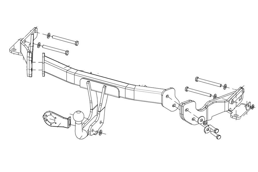 Фаркоп Baltex на Kia Sorento III 16-, 11.3261.12