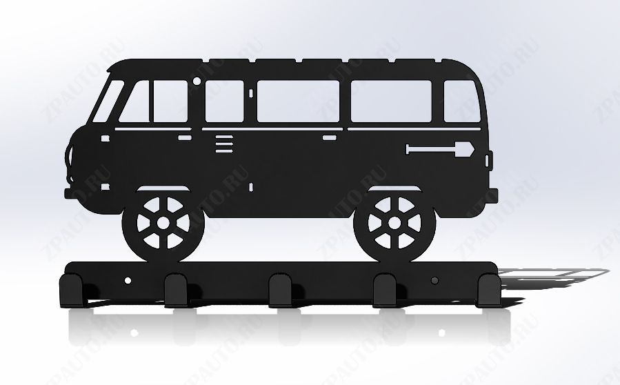 ABC.UNI.007 ВЕШАЛКА УАЗ БУХАНКА, (СТАЛЬ 2 ММ, ЧЕРНАЯ)