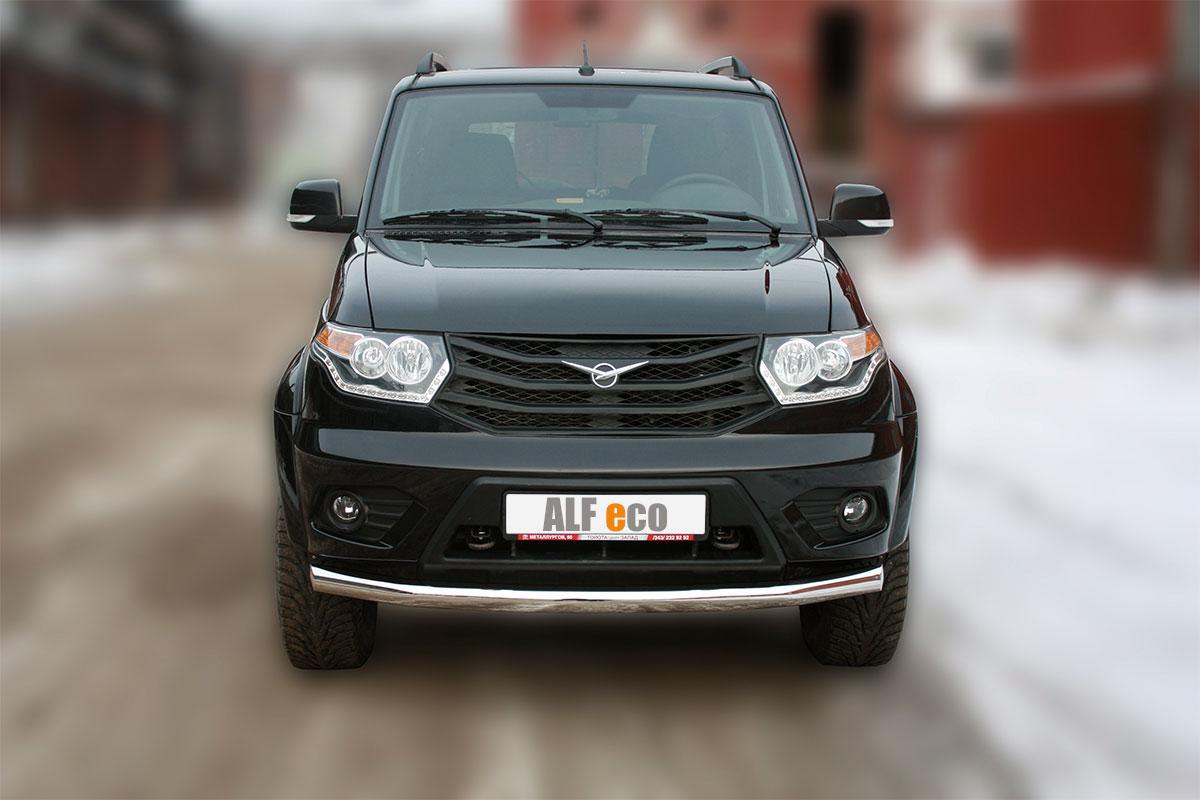 Защита передняя D 76,1 для УАЗ Patriot(УАЗ Патриот), ALFeco арт. UAZPAT-14.02
