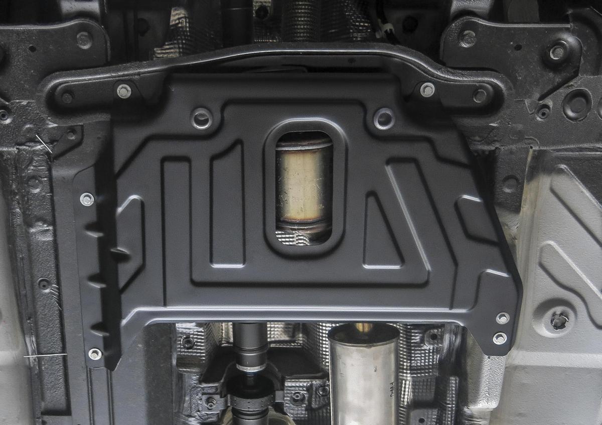 Защита кислородного датчика AutoMax для Nissan Terrano III рестайлинг 2016-2017 2017-н.в., сталь 1.4 мм, с крепежом, AM.4725.3