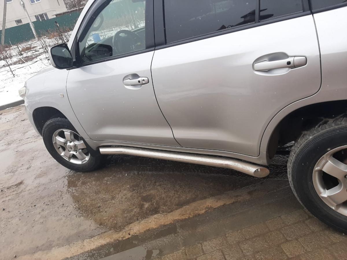 Защита штатного порога для автомобиля Toyota Land Cruiser 200     2007-2012 арт. TLC200.07.33