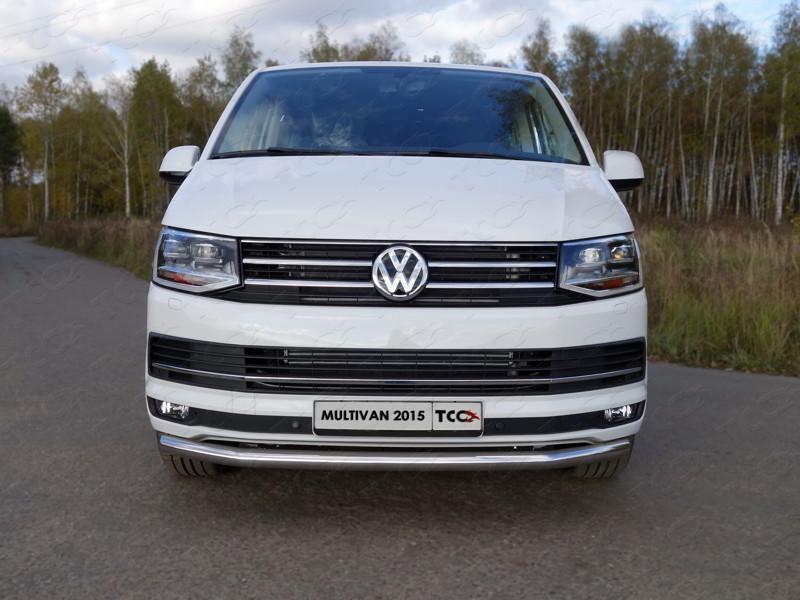 Защита передняя нижняя 60,3 мм для автомобиля Volkswagen Multivan (T6) 2015-, TCC Тюнинг VWMULT15-02