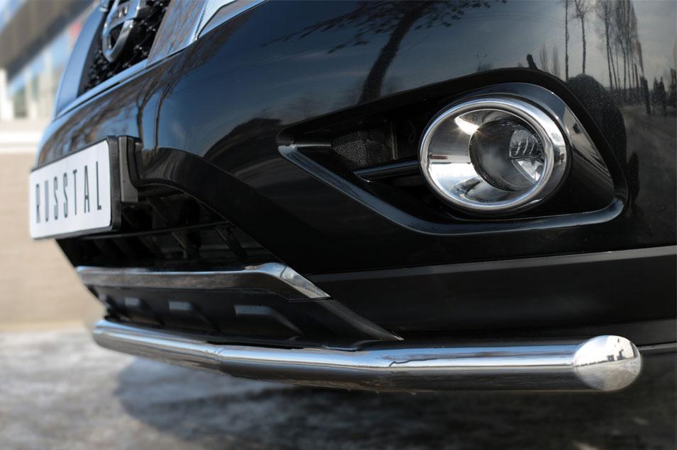 Защита переднего бампера d57 для Nissan Pathfinder 2014, Slitkoff NPZ-002015