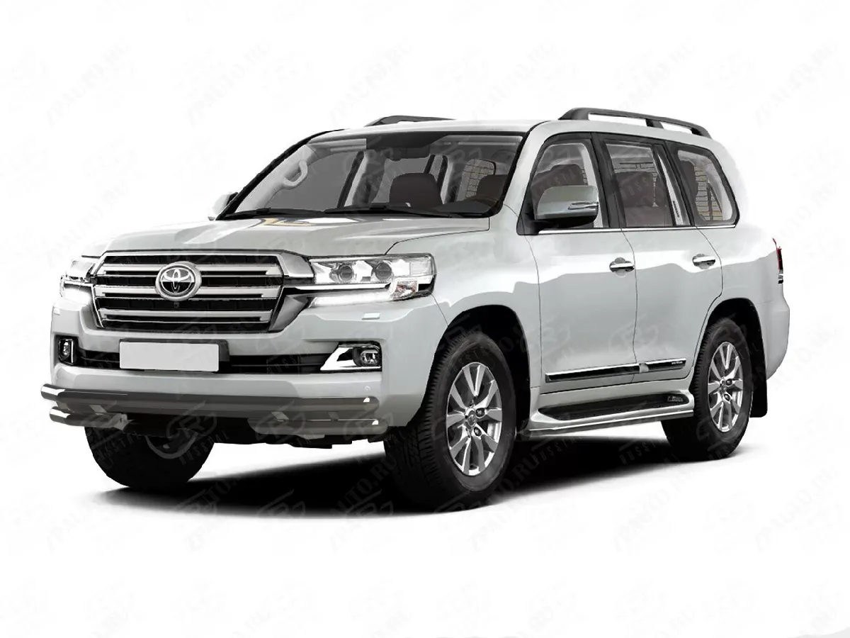 TOYOTA LAND CRUISER 200 2015-2021 Защита переднего бампера d57 (секции) d57 (уголки) black TLCZ-002159CH