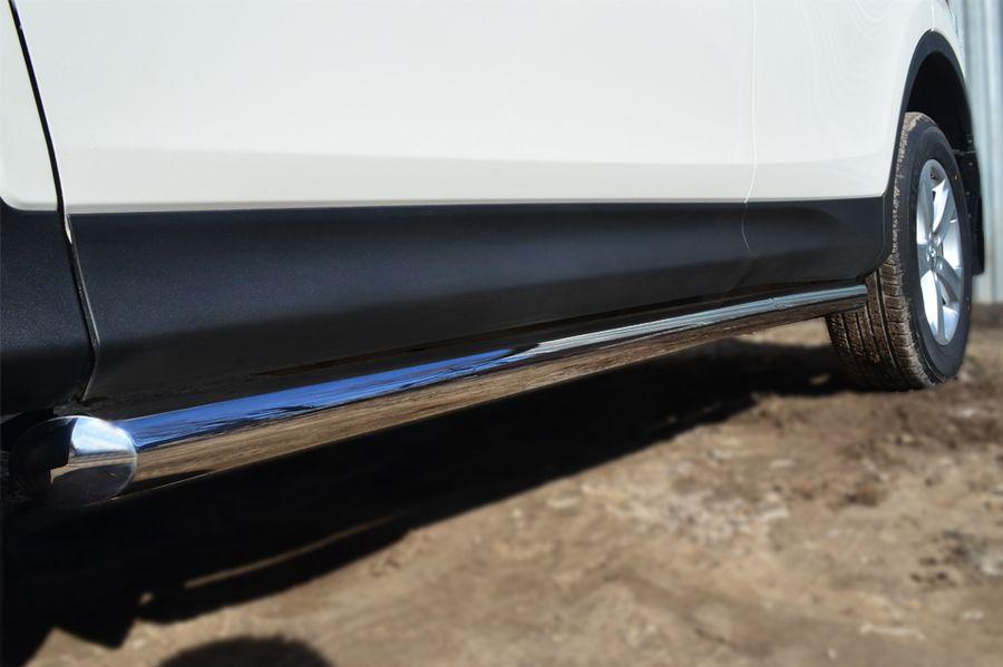 Пороги труба d57 вариант 1 для Toyota RAV4 2012, Slitkoff TR4T-0012831