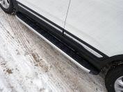 Пороги алюминиевые с пластиковой накладкой 1720 мм для автомобиля Chery Tiggo 5 2014- TCC Тюнинг арт. CHERTIG514-17AL