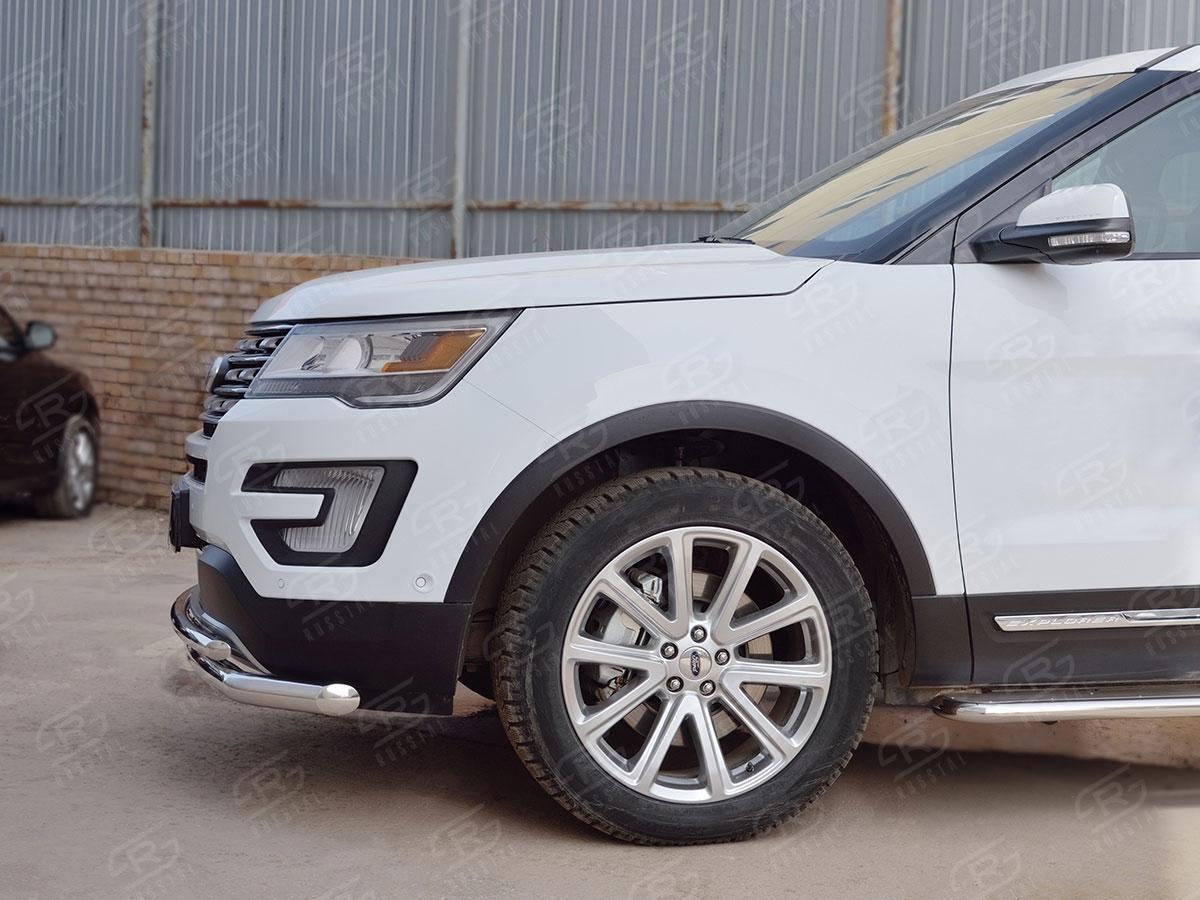 Защита переднего бампера d57/42 для Ford Explorer 2015, Slitkoff FEZ-002658