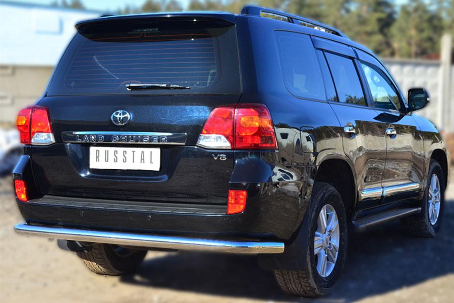 Защита заднего бампера d76 для Toyota Land Cruiser 200 2012, Slitkoff TLCZ-001645