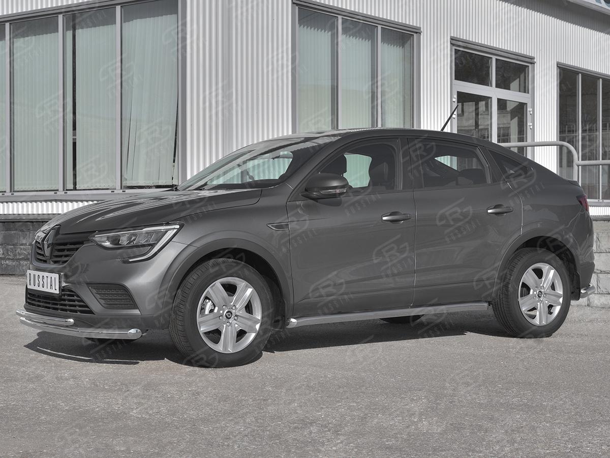 Пороги труба d57 (вариант 1) для автомобиля Renault Arkana арт. RART-0033191, Slitkoff