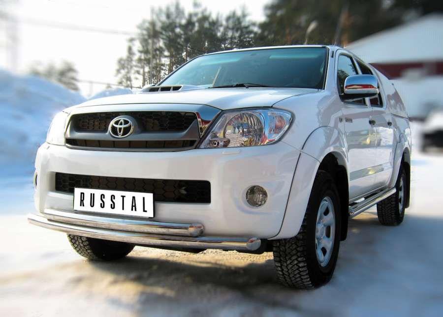 Защита переднего бампера d57/57 для Toyota Hilux, Slitkoff TLZ-000003