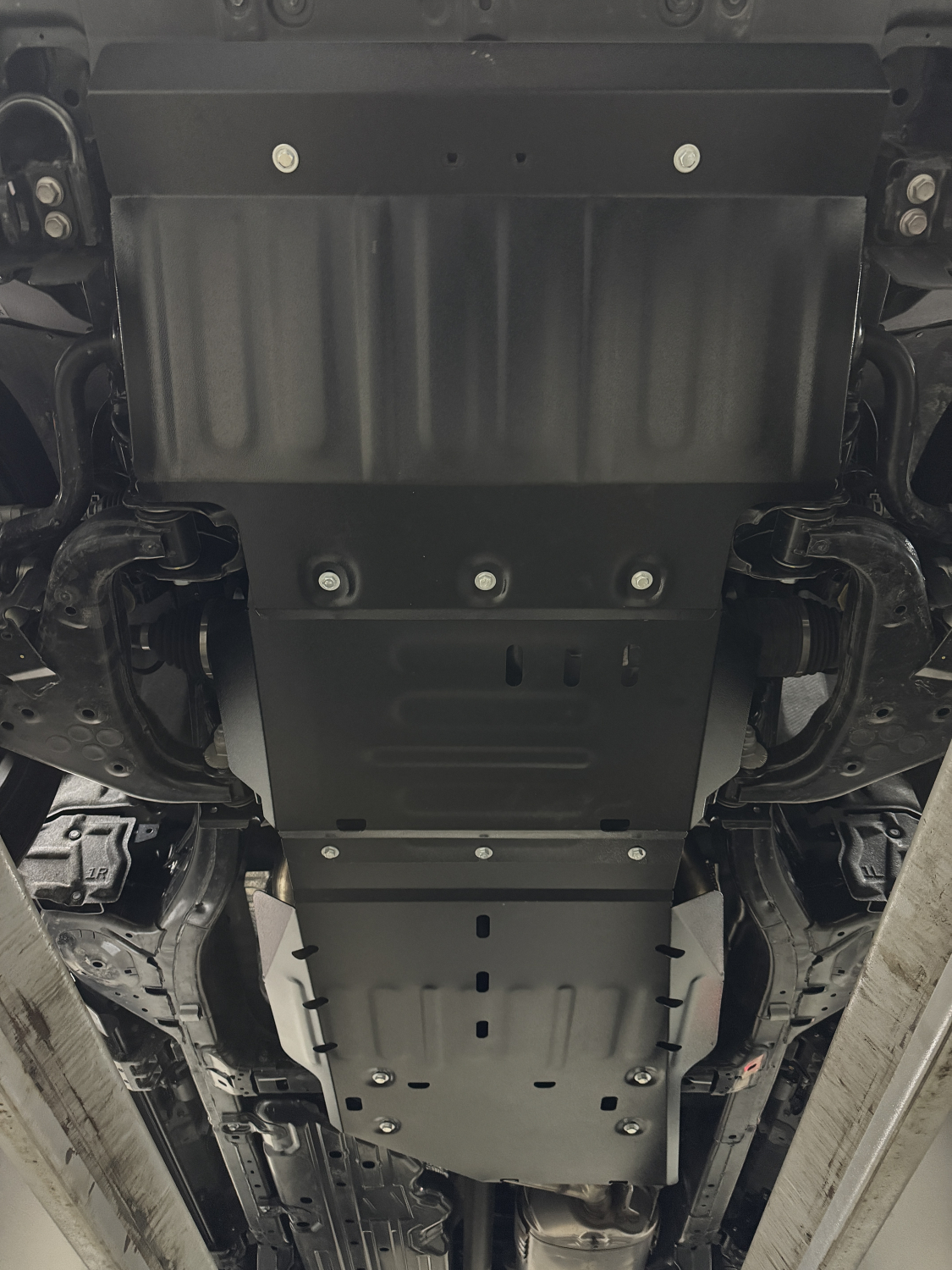 Lexus GX550 (J250) 2023- V-3,4 AT защита стабилизатора поперечной устойчивости, редуктора переднего моста, АКПП и РК (3 части), ALFeco, алюминий, 4 мм, арт. ALF1215al