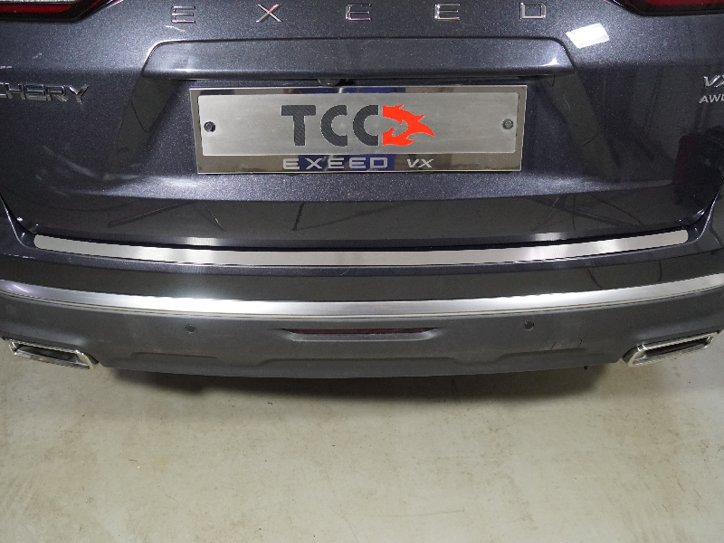 Накладка на задний бампер (лист шлифованный) для автомобиля Exeed VX 2.0L 4WD 2021-,TCC Тюнинг ,арт. EXEEDVX21-06