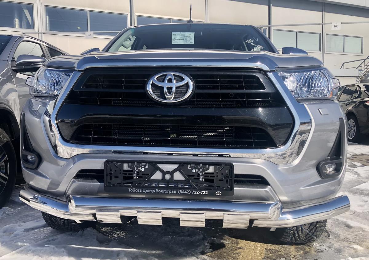Защита переднего бампера (G) для автомобиля TOYOTA Hilux 2021 арт. THLX.21.05