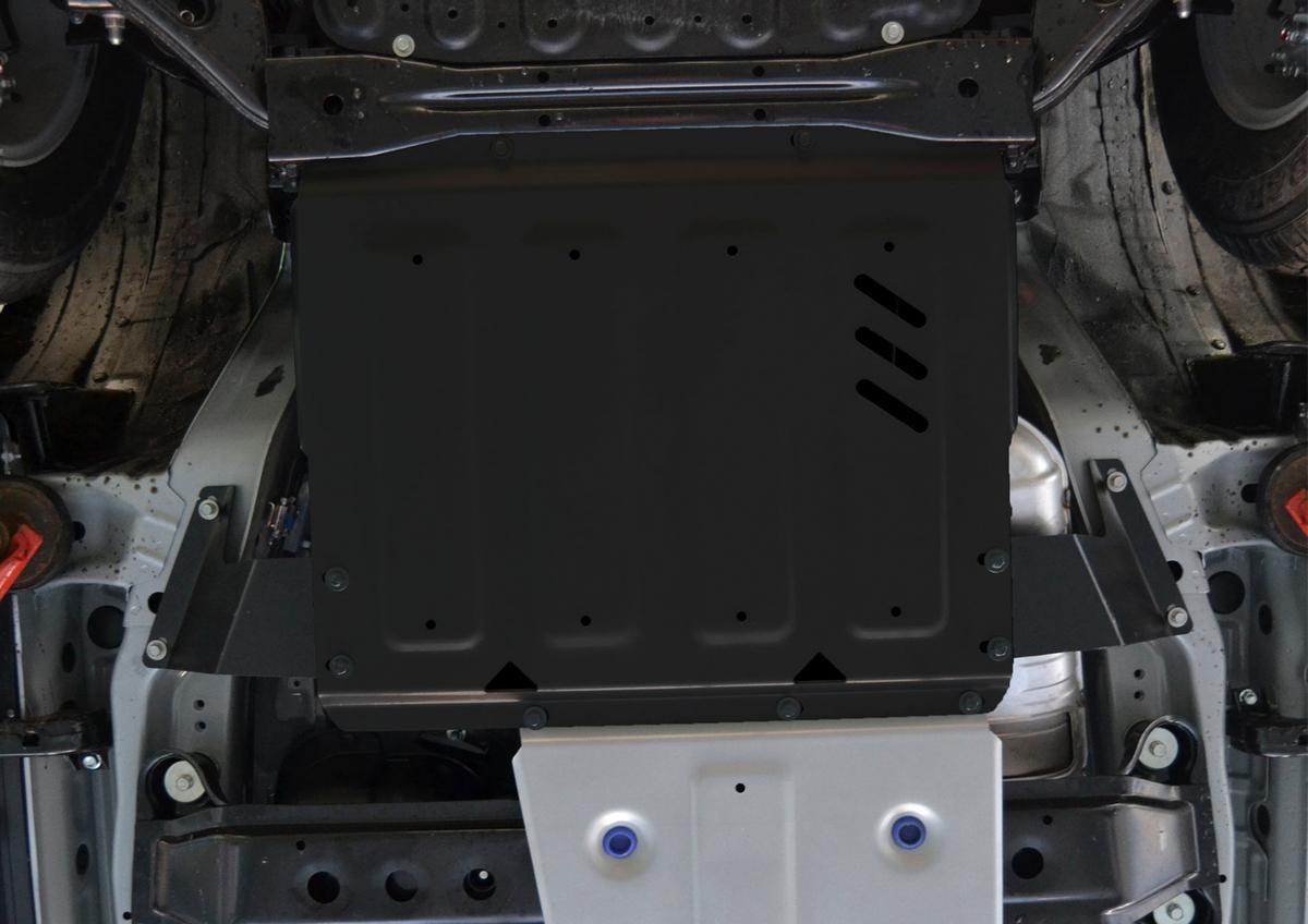 Защита КПП АвтоБроня для Mitsubishi Pajero IV (V - 3.0; 3.2D (188/200 л.с.); 3.8) 2006-2020, штампованная, сталь 1.8 мм, с крепежом, 111.04044.1