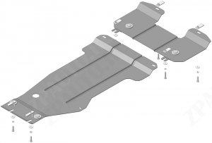 Защита стальная Мотодор (Двигатель, Коробка переключения передач), 2 мм, Сталь для Mercedes-benz C-class 2007-2011 арт. 01227
