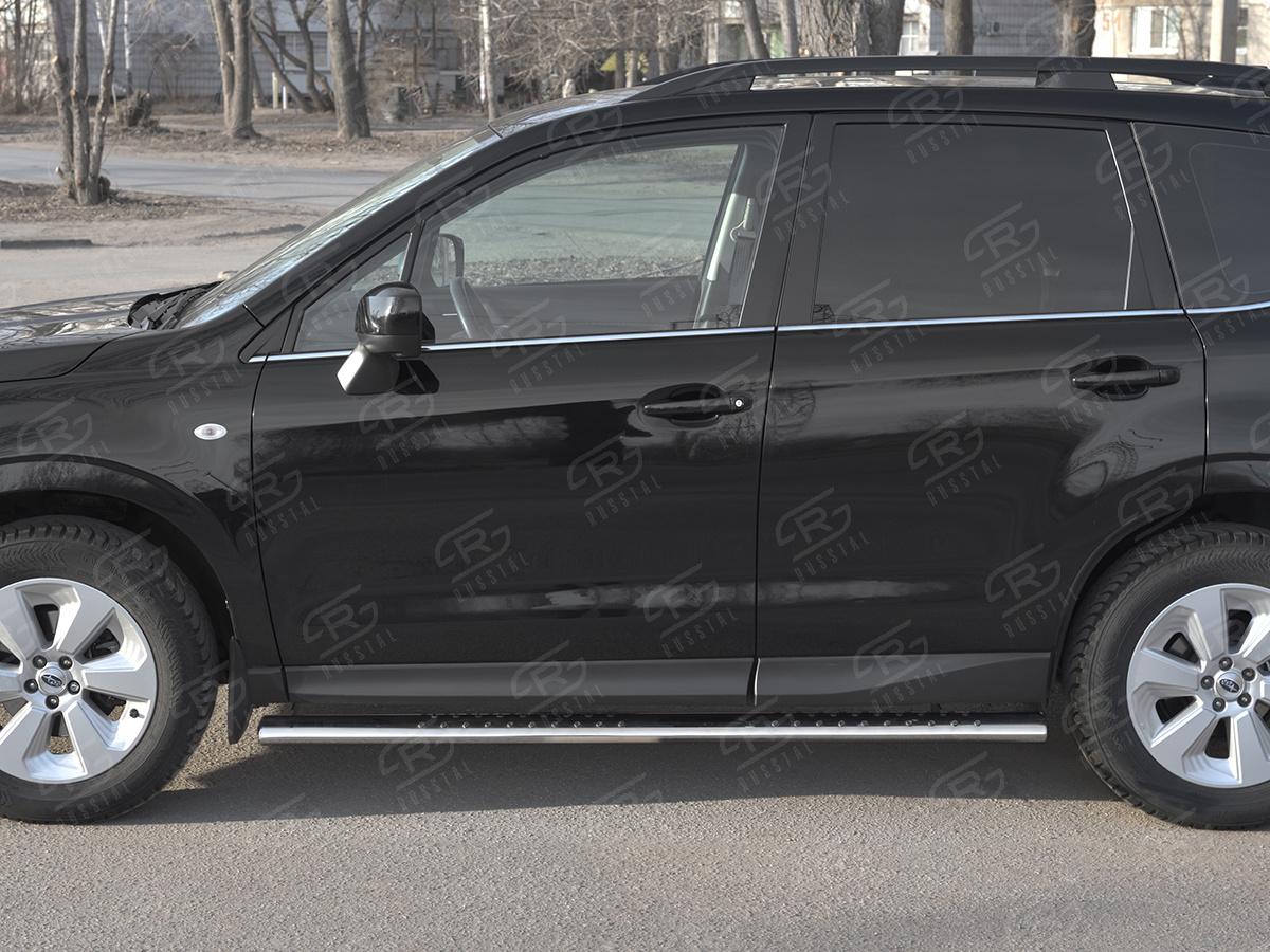 SUBARU-FORESTER(SJ)-2016-2018-Пороги-труба-120х60-овал-с-проступью-SUFO-003345, Slitkoff