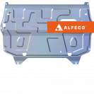 Защита  картера и КПП Volkswagen Polo IV (Mk4) 2005-2009 V-all , ALFeco, алюминий 4мм, арт. ALF20192al-6