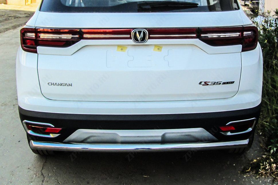 Защита заднего бампера d57 Changan CS35Plus (2018-2023) , Slitkoff, арт. CHANCS35P-006