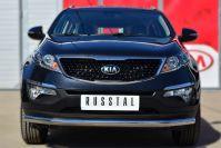 Защита переднего бампера d57 для KIA Sportage 2010-2015, Slitkoff KSGZ-001667