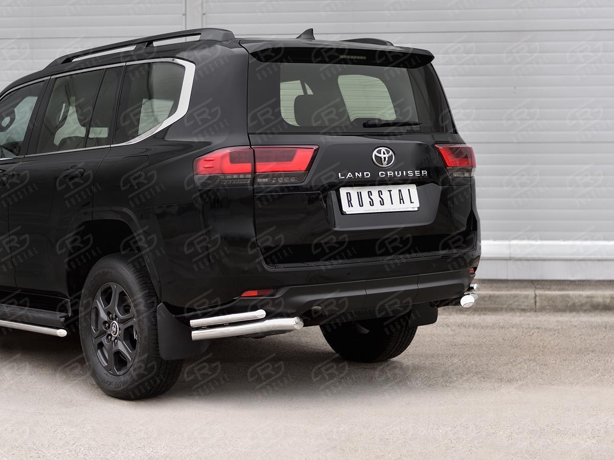 TOYOTA LAND CRUISER 300 2021 - Защита заднего бампера уголки d57 секции-d42 секции TLCZ-003793