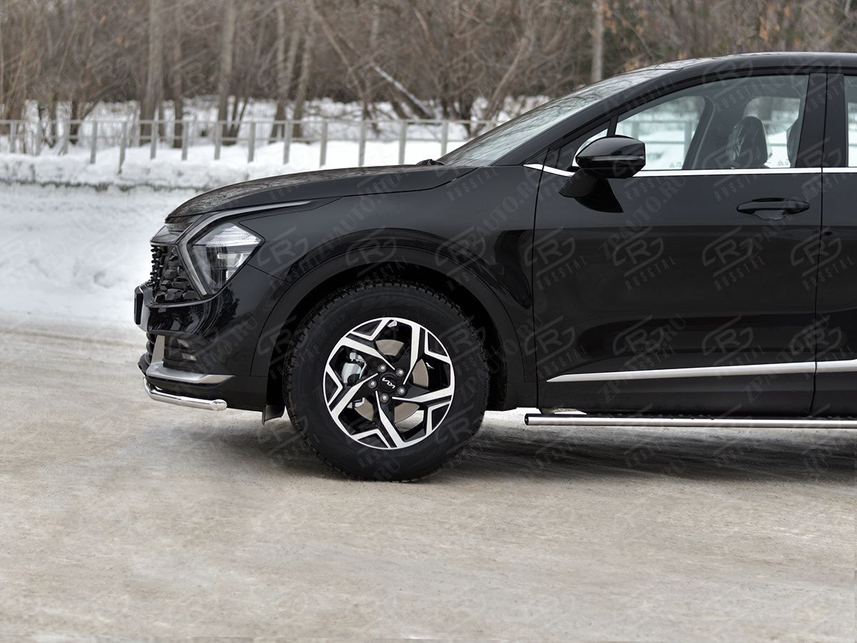 KIA SPORTAGE 2021- Защита переднего бампера d42 секции (кроме STYLE AND X-LINE) KSZ-004025