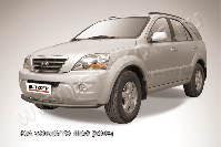 Защита переднего бампера d57 черная Kia Sorento (2006-2011) , Slitkoff, арт. KSR006B