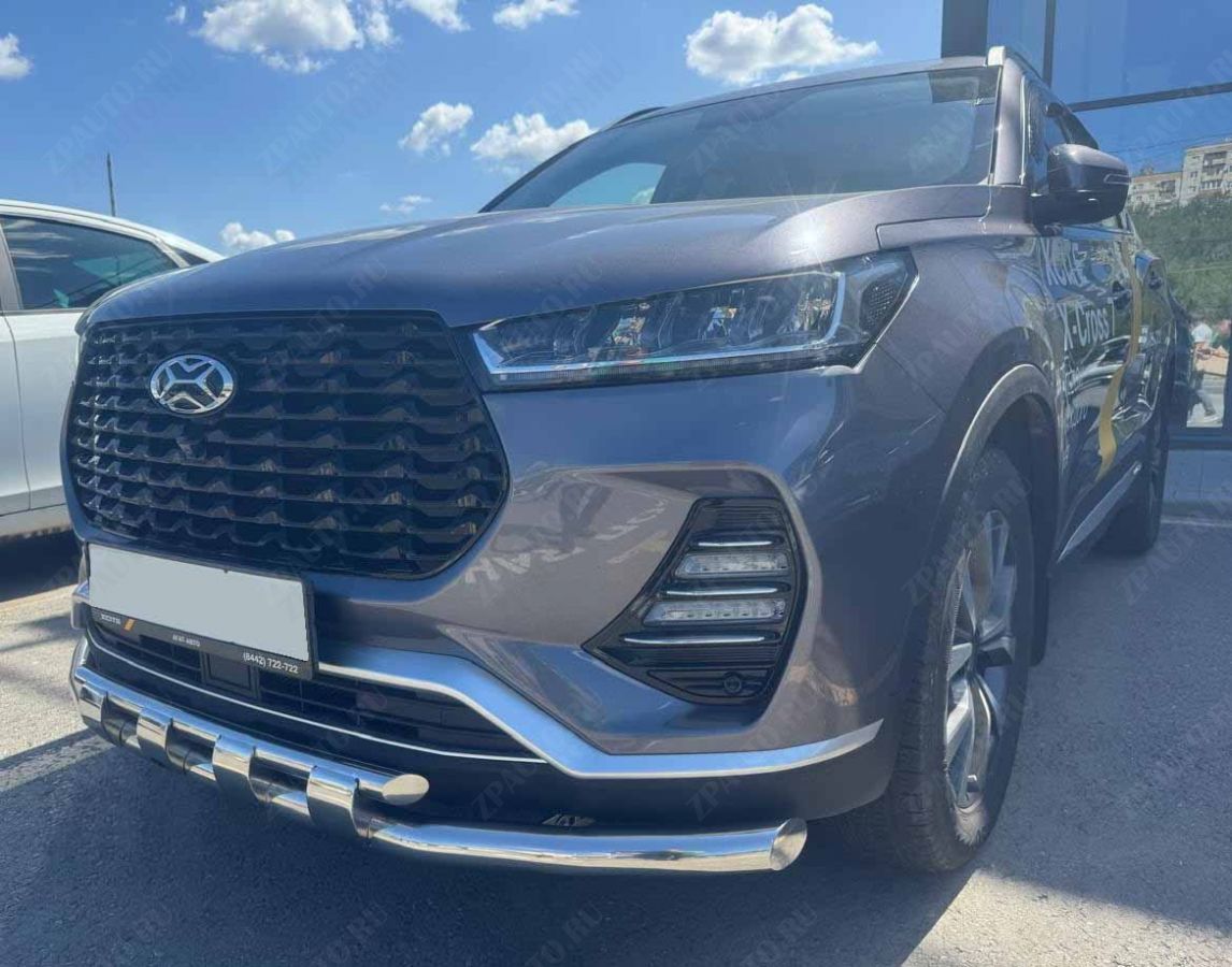 Защита переднего бампера двойная с перемычками для автомобиля XCITE X-Cross 7 2024 арт. XCX-CR.7.24.75
