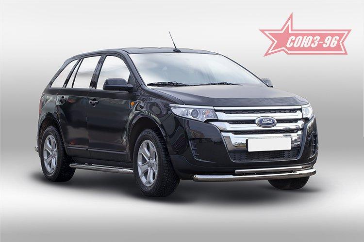 Накладка на внутренние пороги с логотипом для Ford Edge 2014, Союз-96 FEDG.31.3949