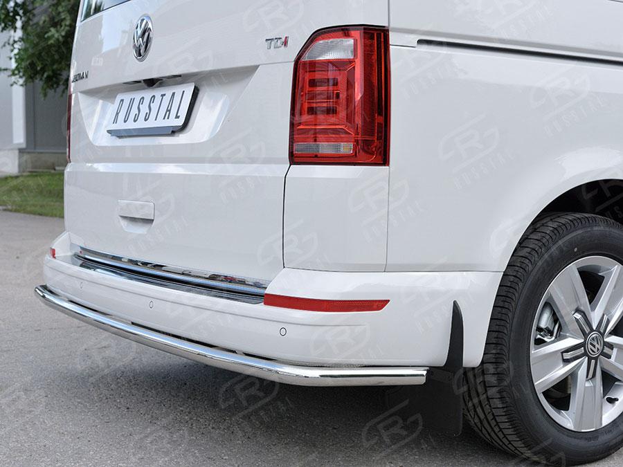Защита заднего бампера d42 Volkswagen Transporter T6 2015 Caravelle/Multivan, Slitkoff VTCZ-002337