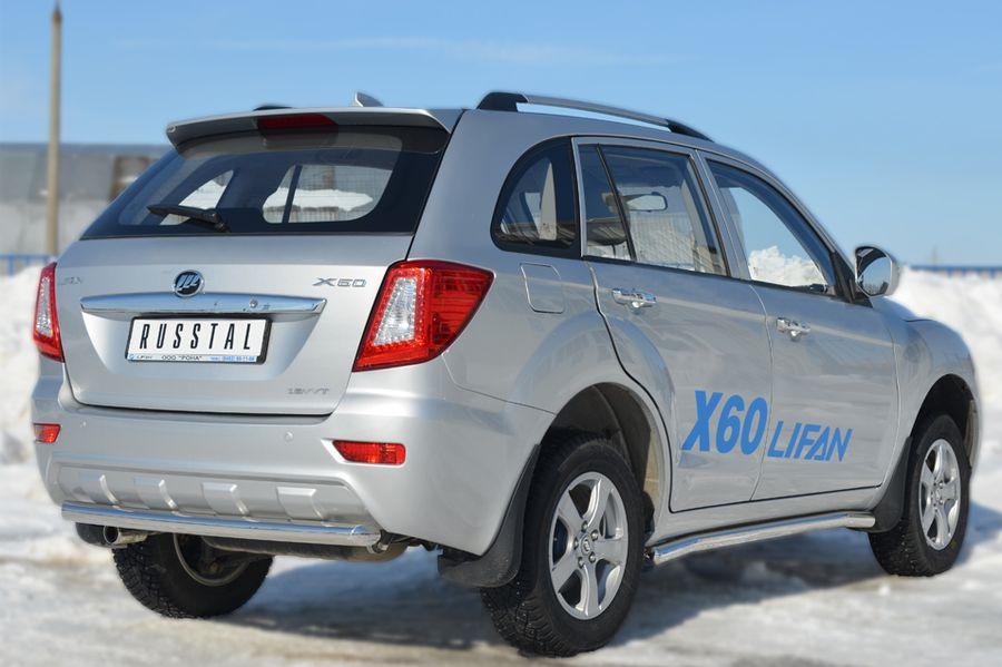 Защита заднего бампера d57 для Lifan X60, Slitkoff LFZ-001242
