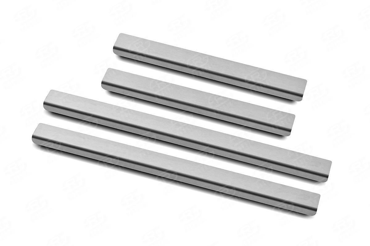 Накладки на пороги RUSSTAL (нерж., шлиф) TOYLC07-02 для автомобиля Toyota Land Cruiser 200 2007-2012, Slitkoff