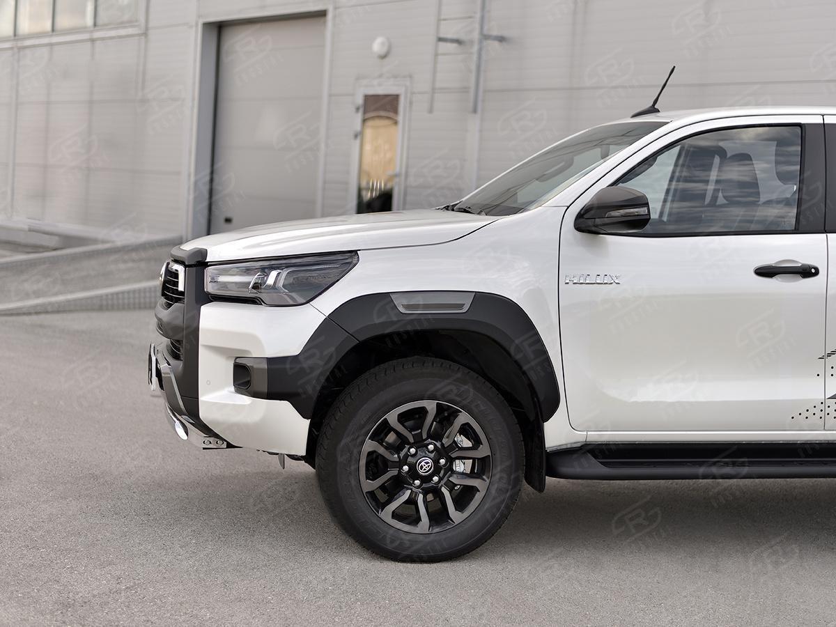 TOYOTA HILUX BLACK ONYX 2020- Защита переднего бампера d75х42 дуга THBOZ-003506
