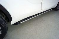 Пороги алюминиевые "Slim Line Silver" 1820 мм для автомобиля Toyota Highlander 2020- арт. TOYHIGHL20-22S