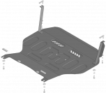 Защита стальная Мотодор (Двигатель, Коробка переключения передач), 2 мм,  для LIVAN X3 Pro  2022- арт. 74701