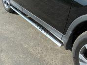 Пороги овальные с проступью 75×42 для автомобиля Subaru Forester 2008-2013, TCC Тюнинг SUBFOR09-03