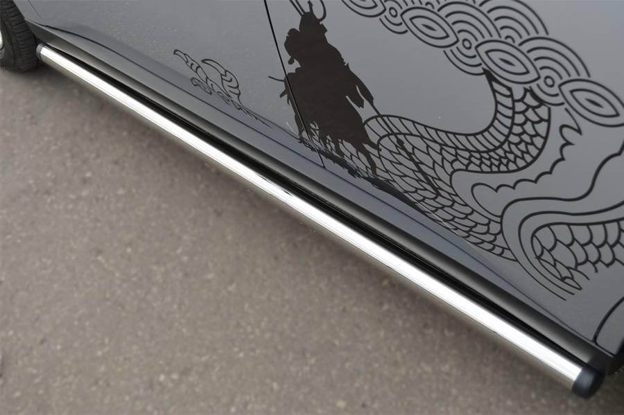 Пороги труба d63 вариант 2 для Mitsubishi Outlander 2012, Руссталь MRT-0010532