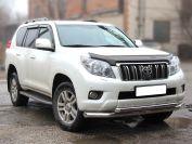 Защита переднего бампера d-76+60 (длинная) для автомобиля Toyota Land Cruiser Prado 150 2009-2012г.в., Технотек, арт. LCPR10_1.7