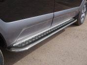 Пороги с площадкой 75х42 мм для автомобиля Kia Mohave, TCC Тюнинг KIAMOH-08