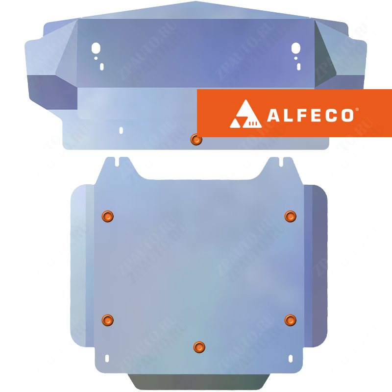 Защита  картера (2 части) Cadillac SRX I 2003-2009 V-3,6 , ALFeco, алюминий 4мм, арт. ALF3703al