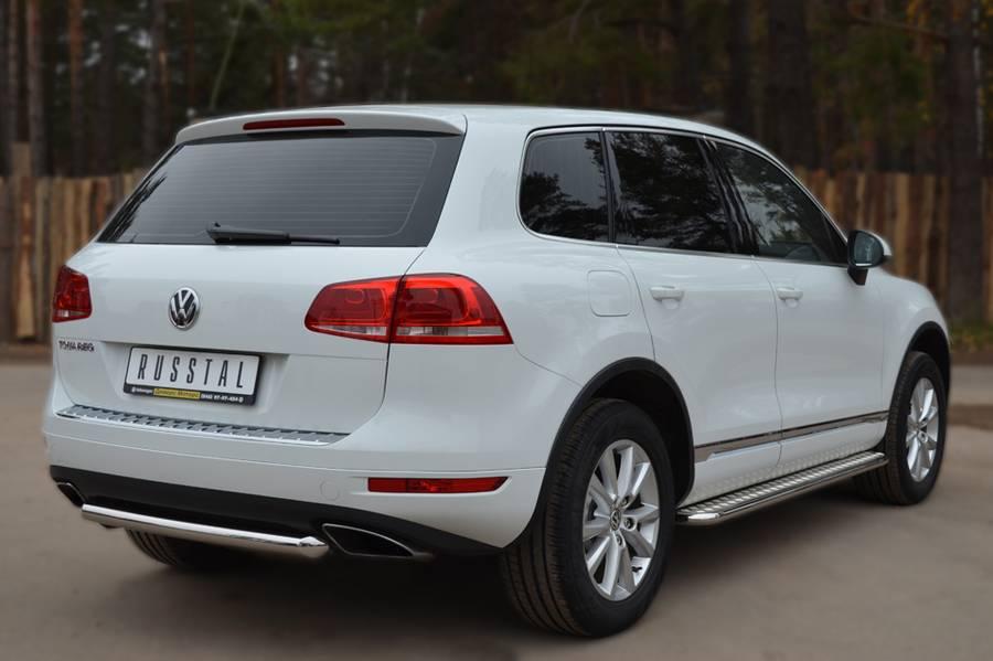 Защита заднего бампера d57 для Volkswagen Touareg 2010, Slitkoff VTZ-001073