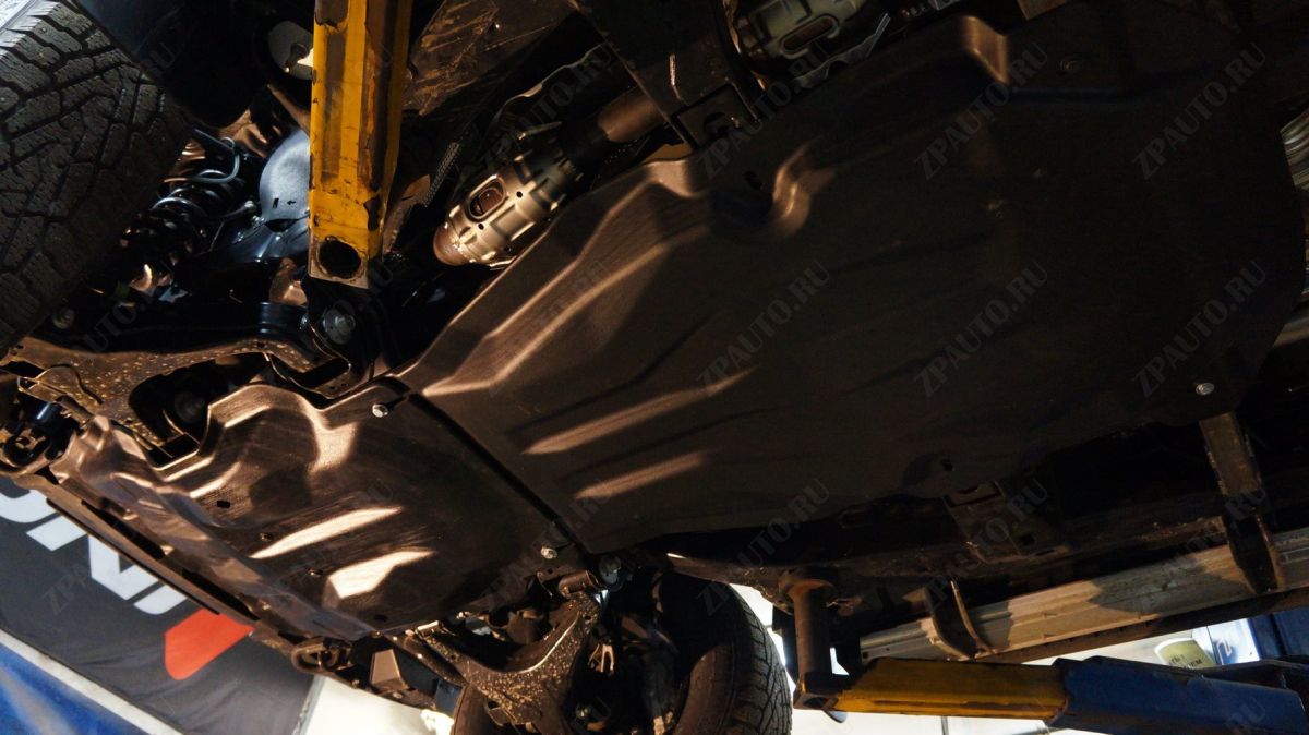КОМПОЗИТНАЯ ЗАЩИТА КАРТЕРА ДВИГАТЕЛЯ И КПП TOYOTA TUNDRA, V-5.7; 4WD(2013-Н.В.), ИЗ 2-Х ЧАСТЕЙ, арт. 24.21K