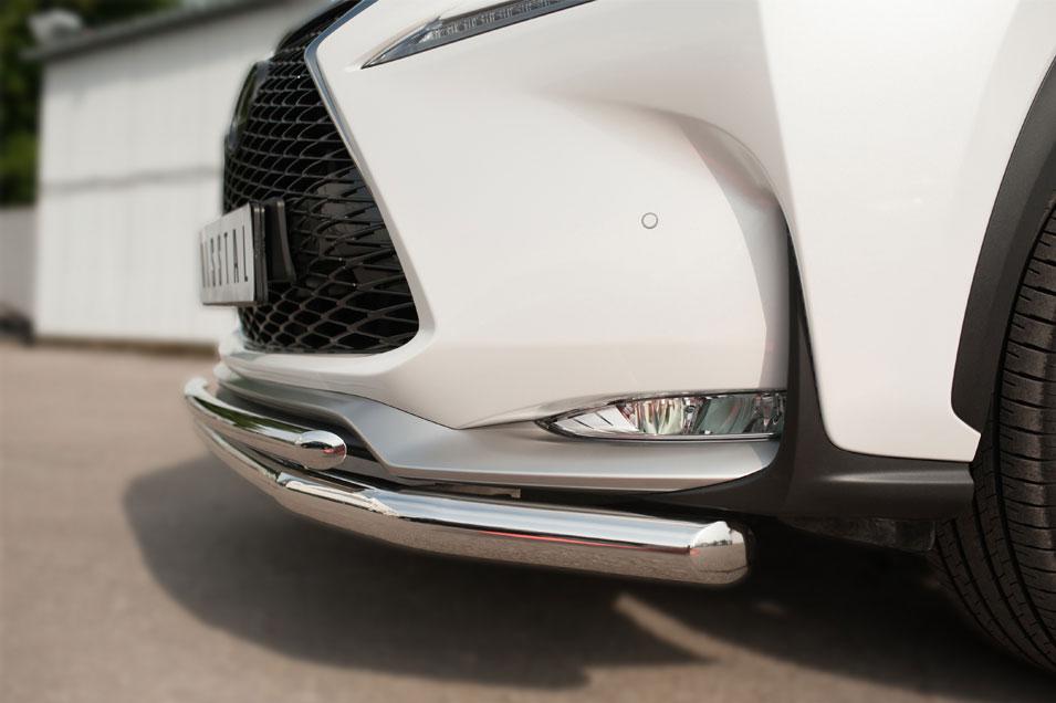 Защита переднего бампера d57/42 для Lexus NX 200t 2014 F Sport, Slitkoff LNXZ-002135