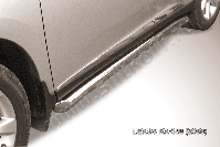 Защита порогов d76 труба с гибами Lexus RX-350 (2008-2012) Black Edition, Slitkoff, арт. LRX35011BE