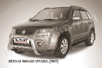 Кенгурятник d76 низкий Suzuki Grand Vitara (2005-2008) Black Edition, Slitkoff, арт. SGV05002BE