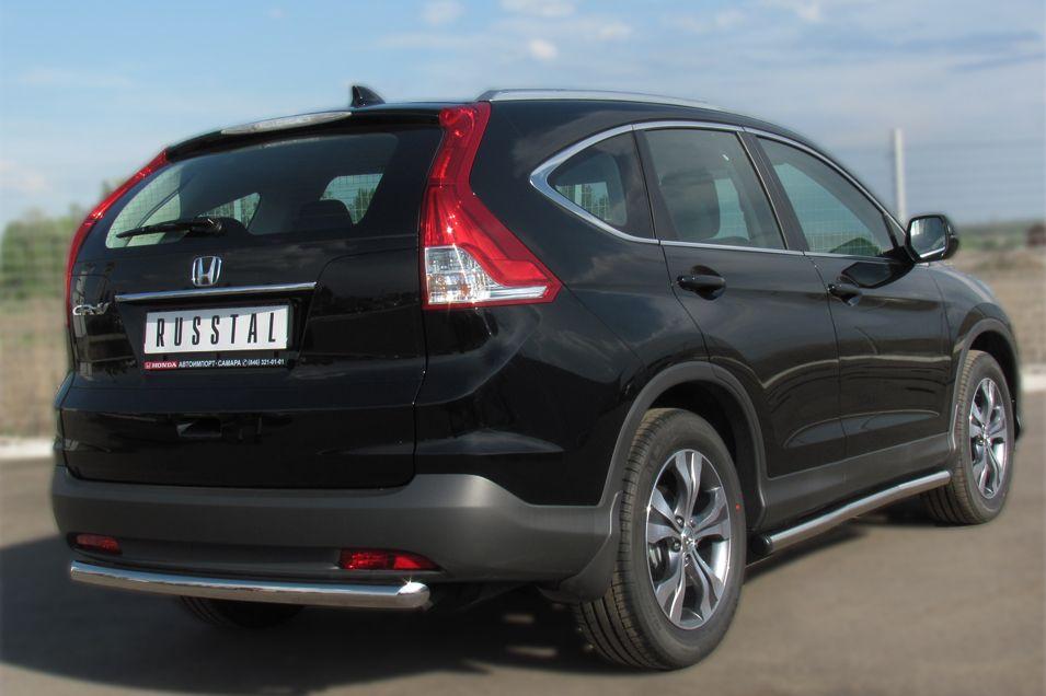 Пороги труба d57 вариант 2 для Honda CR-V 2013, Slitkoff HVT-0013402