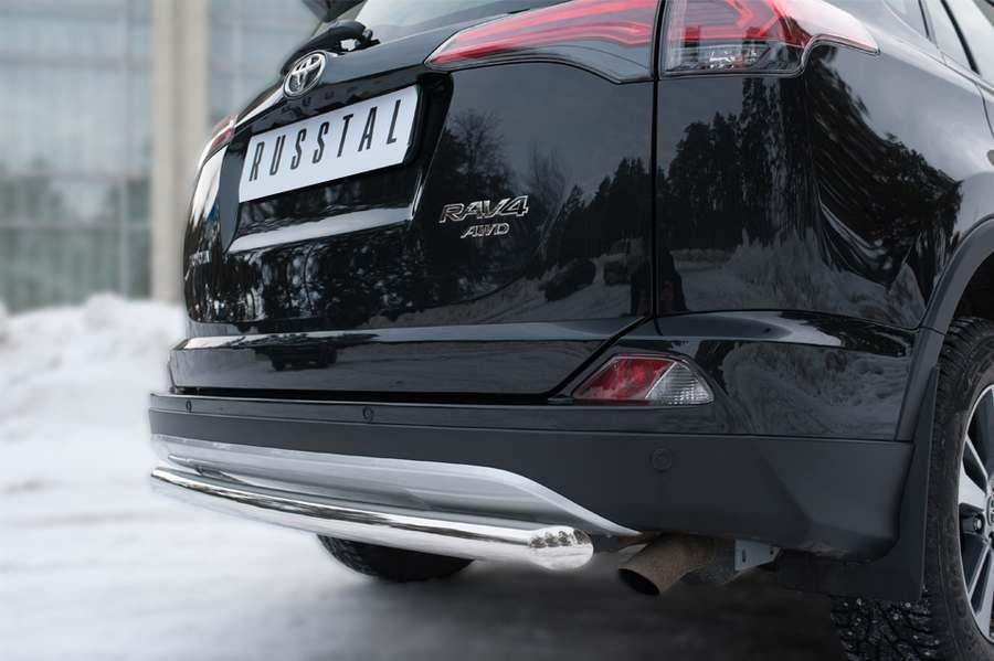Защита заднего бампера d57 на Toyota RAV4 2015, Slitkoff TR4Z-002200