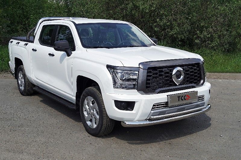 Защита передняя нижняя (двойная) 76,1/42,4 мм Great Wall POER KINGKONG 2023- арт. GRWALPOERKK23-40