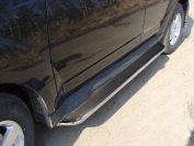 Пороги с площадкой (нерж. лист) 42,4 мм для автомобиля Mitsubishi Outlander XL 2009-2012, TCC Тюнинг MITOUTXL10-10